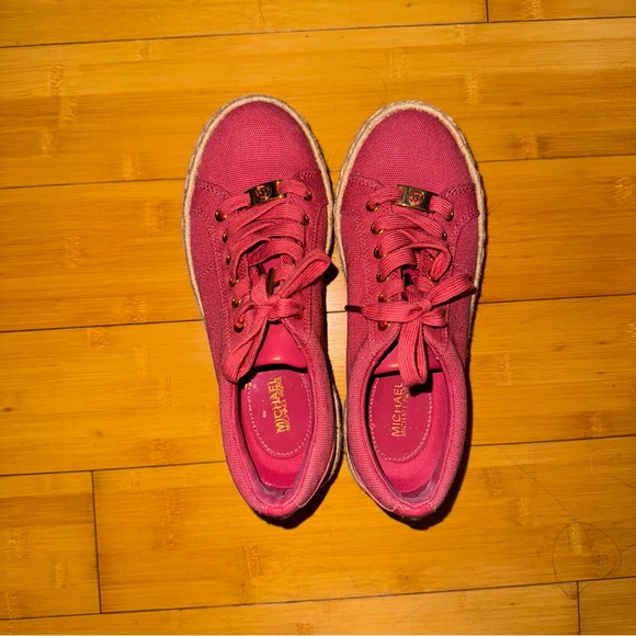 Michael Kors Libby Cotton Canvas Platform Sneakers - Picture 2 of 5